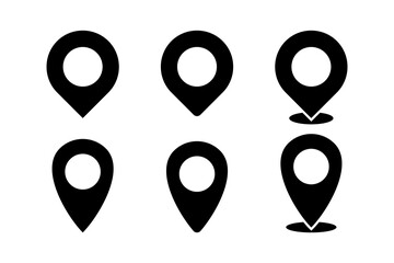 Location pin icon set. Map pointer vector. Navigation marker. Location pointer set. vector eps 