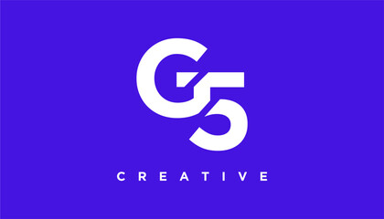 Alphabet letters Initials logo G5. G5 vector template