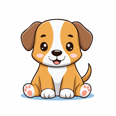 Puppy's Grin: A captivating, cheerful, and cute puppy, exuding warmth and joy, with a heart full of life, inviting you to embrace the charm and wonder of companionship.