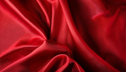 Obraz premium Red Fabric Texture Background With Subtle Sheen Elegant Textile Surface For Design Fashion Upholstery Or Abstract Backdrop High Quality Natural Fibers Close Up Fabric Texture