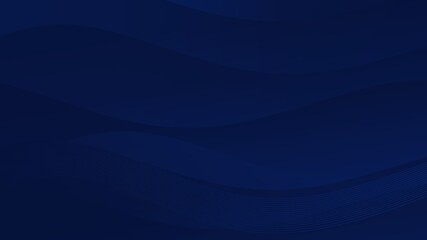 Abstract dark blue background with smooth flowing lines and waves, ideal for modern design.