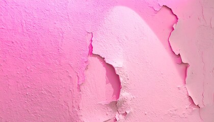 Pink wall with peeling paint
