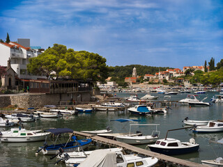 Obraz premium Cavtat, Croatia, 27th July 2025, Boats in Cavtat Harbour