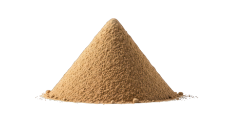 Light beige powder piled into a cone shape