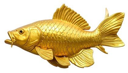 Golden carp statue, decorative fish sculpture