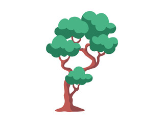 Jungle Tree cartoon Background Illustration
