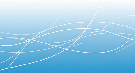 Vector art of abstract blue background with white flowing lines