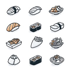 Delicious Sushi Variety Collection with Iconic Japanese Dishes