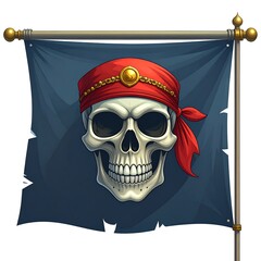 Pirate flag with skull