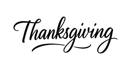 Elegant thanksgiving calligraphy for seasonal celebrations
