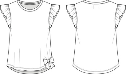 White Tank Top Line Drawing Vector Minimal Fashion Sketch & Apparel Outline
