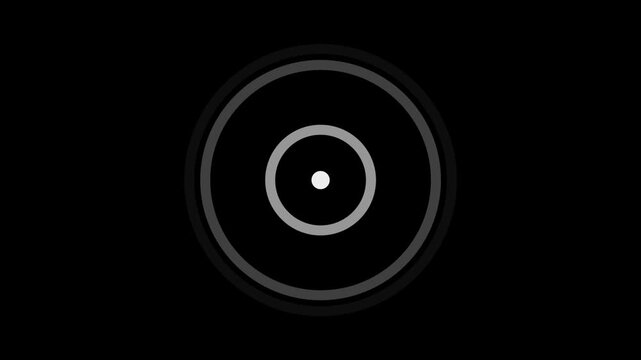 Circle line wave animation on a black background. Circle wave motion is great for social media, web, and business.