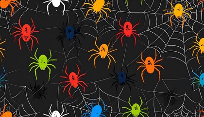 Spooky spider web pattern