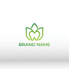 Modern tulip Dental logo vector