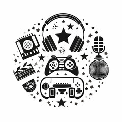 Pop Culture & Entertainment Icon Sheet
