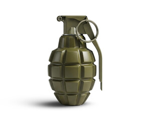 Hand grenade symbolizing danger, conflict, and military power ia