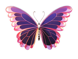 Pink Butterfly on Black Background Symbolizing Breast Cancer Awareness for Global Campaign Starting 1st October