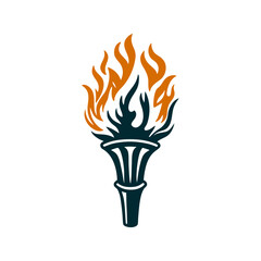 Stylized Torch Flame Icon in Burnt Sienna Mabo Day Torch flame with upward licks and a tapered base burnt sienna