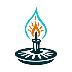 Eternal Flame Remembrance Day Symbol Illustration Remembrance Day Eternal flame with a flickering tip inside a circle scarlet