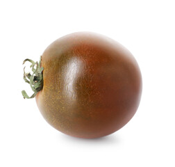 One ripe brown tomato isolated on white