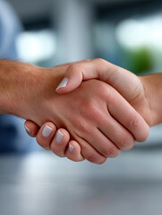 Hands shaking in agreement at a professional setting