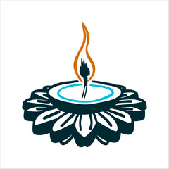 Diwali Diya Lamp with Flame Illustration Diwali, Diya, Lamp, Flame, Illustration, Vector, Traditional, Hindu, Festival, Light, Celebration, Graphic, Design, Indian, Decorative Diwali, Diya, Flame, Lam