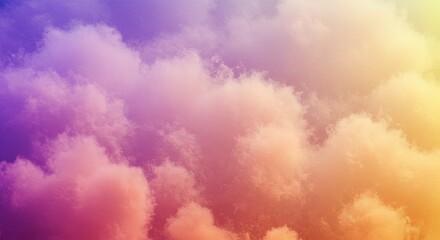 Colorful abstract cotton candy cloud background.