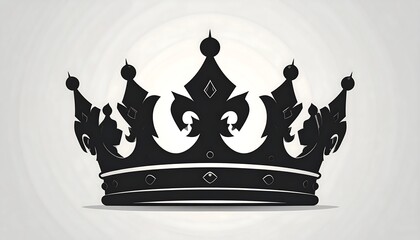 Majestic crown silhouette design
