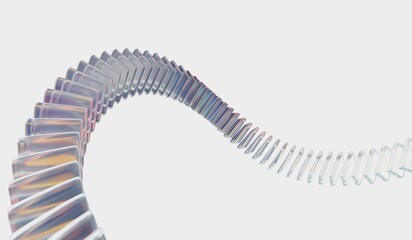 Crystal glass geometric iridescent. Abstract 3d background with glass dispersion cube shapes and...