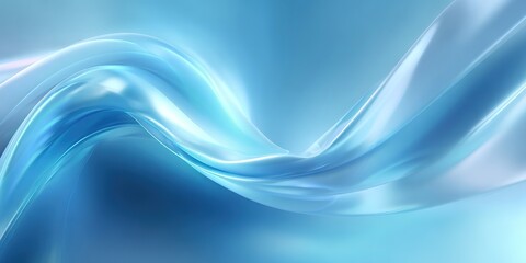 Obraz premium Translucent Waveform Curves with Crystal Gloss Effect, Fluid Dynamics Visualization for Medical and Scientific Graphics