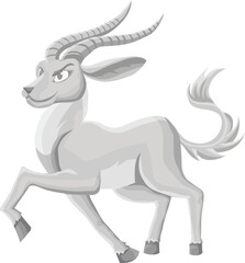 The goat is about to run