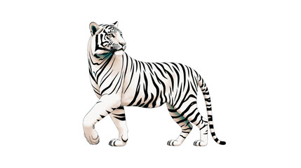 Wild tiger vector illustration isolated on white background