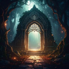 Mystical forest archway