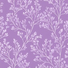 Floral pattern illustration on a lavender background. seamless pattern.