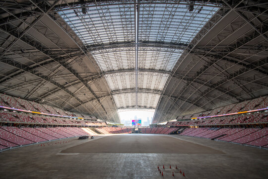 Interior view of Singapore National Stadium.