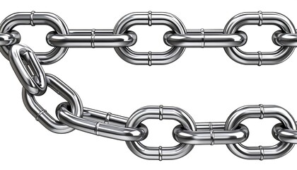 Metallic chain links design, industrial metal texture