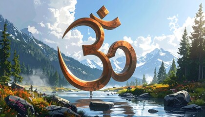 Mountain Majesty and Sacred Symbol