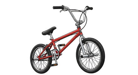 Fototapeta premium Red BMX Bicycle Isolated on White Background A Sporty Ride