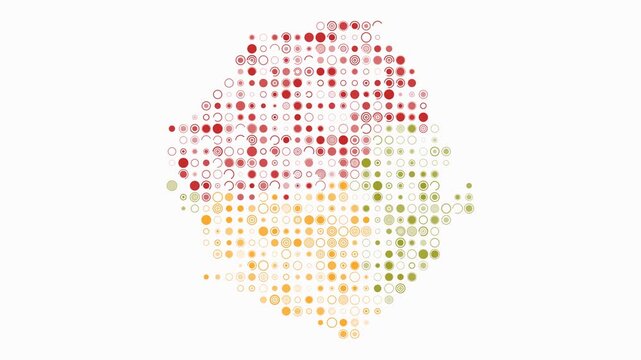 Sierra Leone animated country shape. Pulsating colored dots on the map of the country. Large size circle blocks. Digital style Sierra Leone map on white background. Classy animation video.