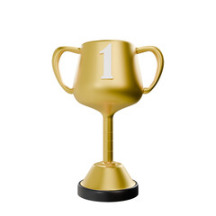Golden First place Trophy