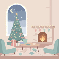 Fototapeta premium vector christmas house
