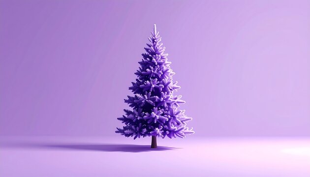 Modern Purple Christmas Tree Minimalist Design