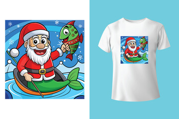 Watercolor illustration. Winter card. Hand painted monster skull in Santa hat. Words Santa is not dead. Christmas, New Year symbol.