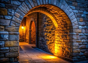 Macro Photography: Stone Arch Modern Lighting Heritage Preservation Adaptability Innovation
