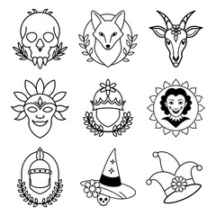 Abstract geometric shapes and color blocks