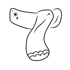 hand drawn winter scarf