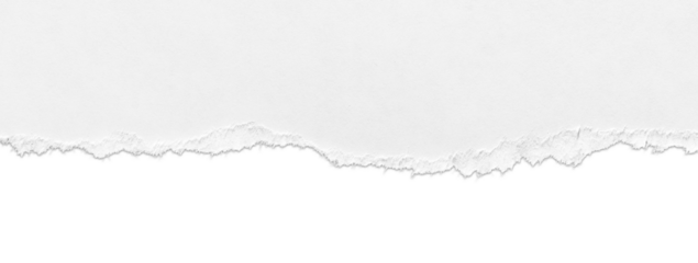 Torn white paper border with drop shadow isolated on background
