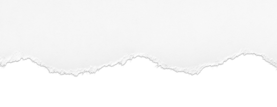 Torn white paper border with drop shadow isolated on background
