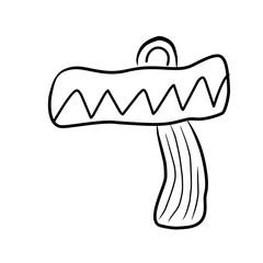 hand drawn winter scarf
