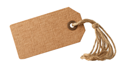 blank price tag on white background